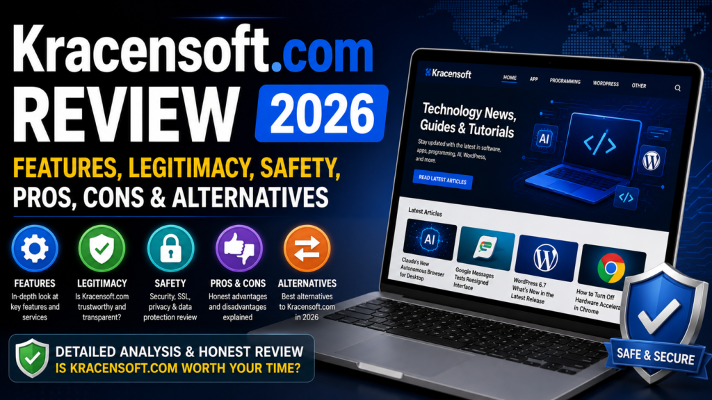 Kracensoft.com Review 2026: Features, Legitimacy, Safety, Pros, Cons & Alternatives kracensoft.com