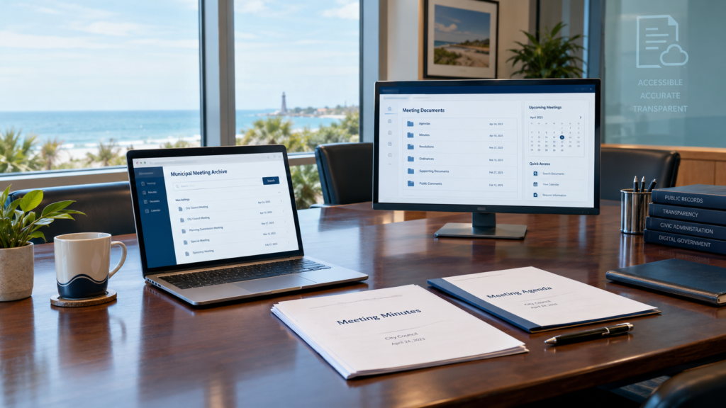 city of saint augustine beach meeting minutes technology software​