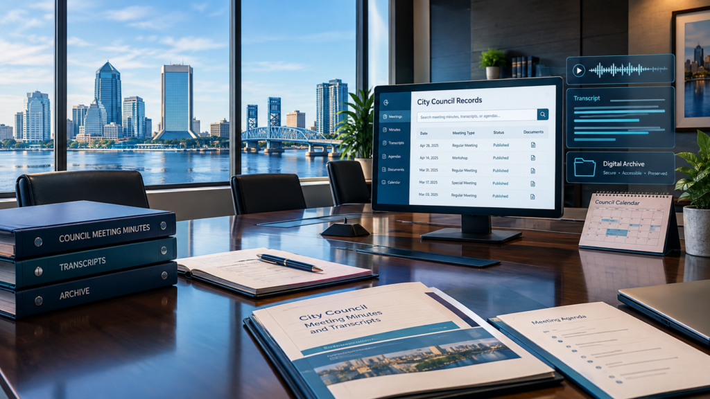 city of jacksonville council meeting minutes transcripts technology software​